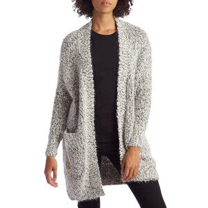 LIRA Extra Small/Small Black and White Extra Long Miranda Cardigan Sweater